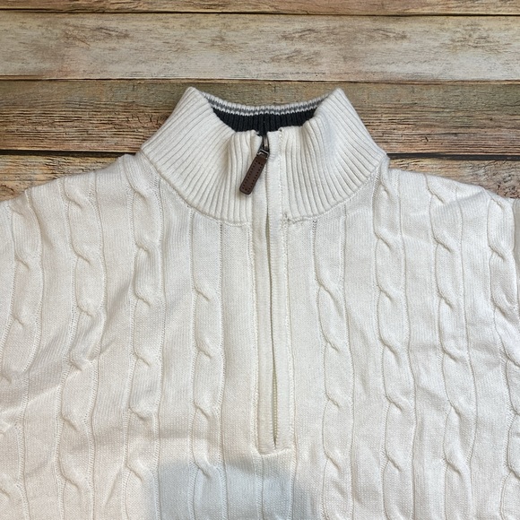 Club Room Cable-Knit Quarter-Zip Crew Neck NWT - Picture 3 of 6